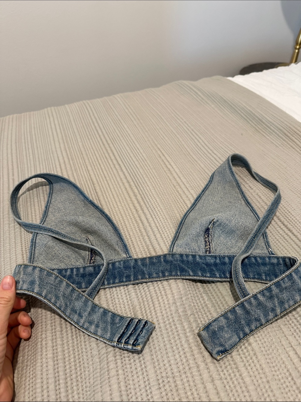 Prada Denim Bralette Crop Top - Picture 4 of 6